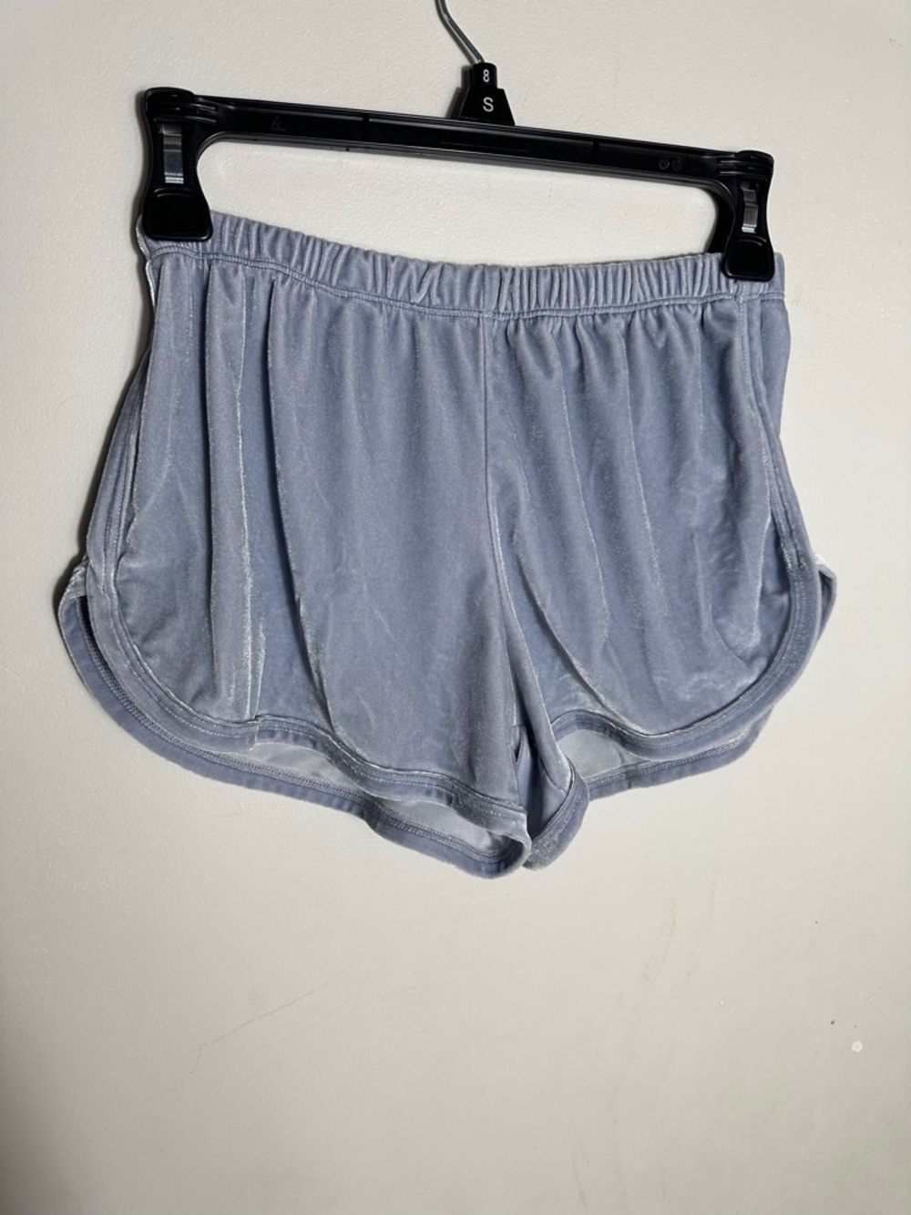 Brandy Melville Light Gray Velvet Athletic Shorts